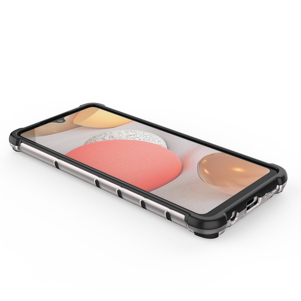 Honeycomb Case panser cover med TPU Bumper til Samsung Galaxy A42 5G sort