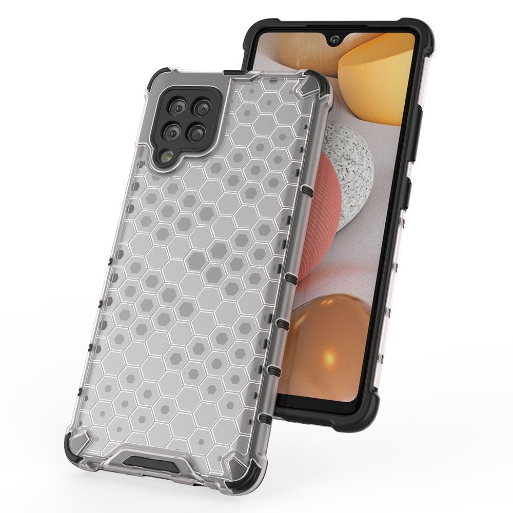 Honeycomb Case panser cover med TPU Bumper til Samsung Galaxy A42 5G sort