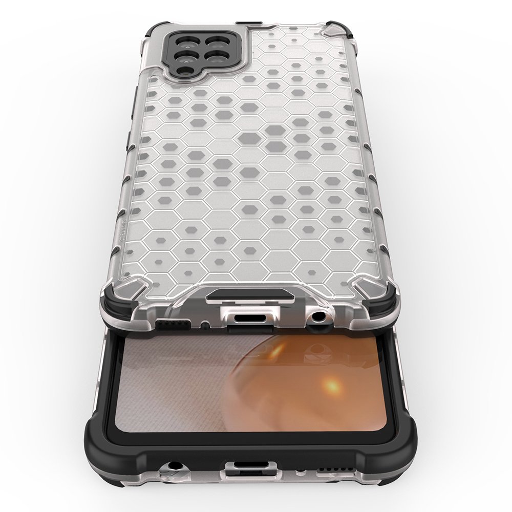 Honeycomb Case panser cover med TPU Bumper til Samsung Galaxy A42 5G rød