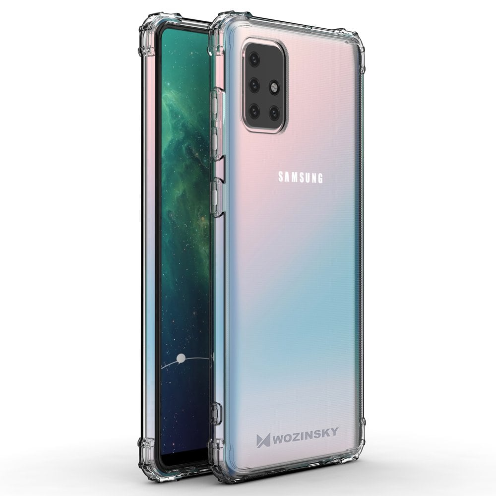 Wozinsky Anti Shock holdbart etui med militær beskyttelse til Samsung Galaxy A72 4G transparent