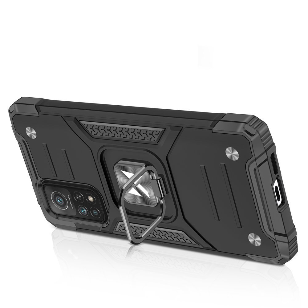 Wozinsky Ring Armor Case Kickstand Tough Rugged Cover til Samsung Galaxy A72 4G pink