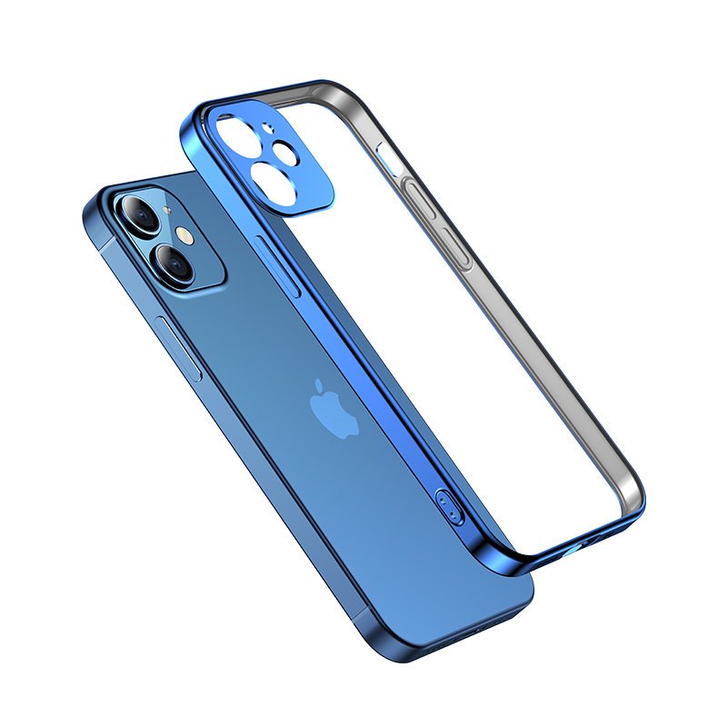 Joyroom New Beauty Series ultratyndt etui med galvaniseret ramme til iPhone 12 Pro sort (JR-BP743)