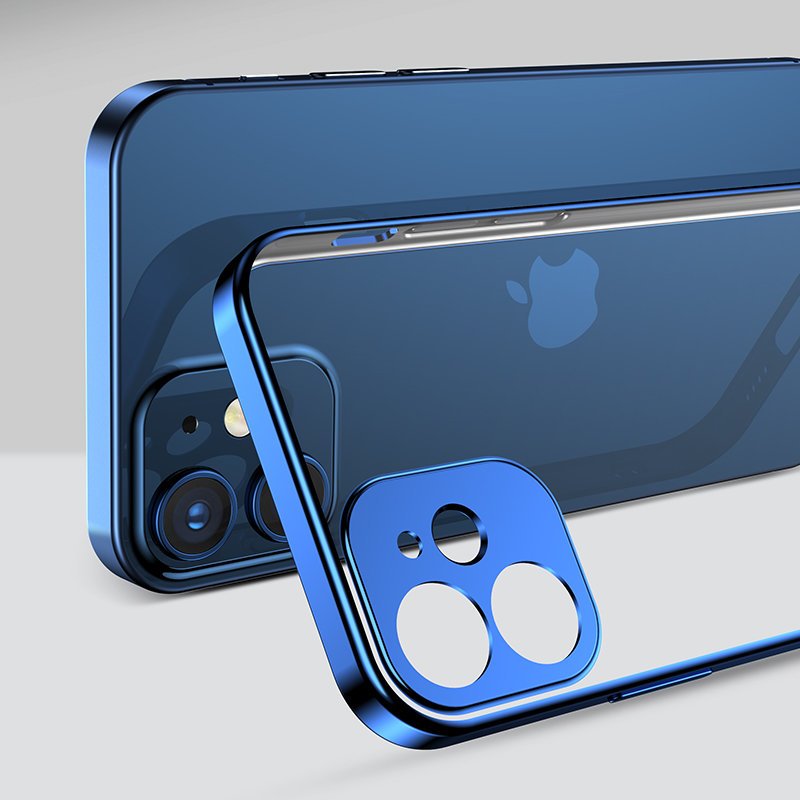Joyroom New Beauty Series ultratyndt etui med galvaniseret ramme til iPhone 12 Pro sort (JR-BP743)