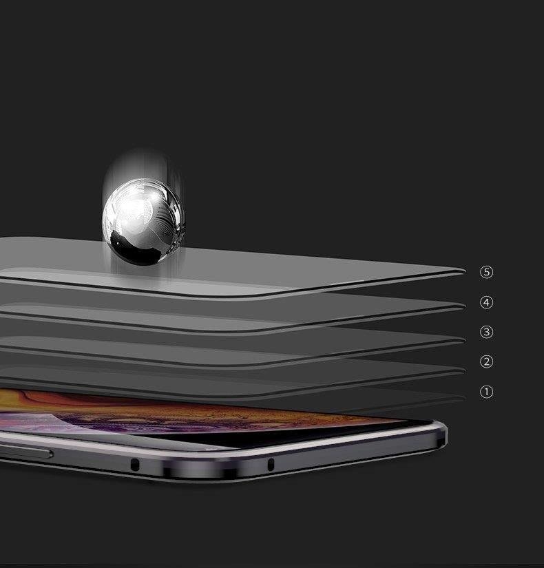 Wozinsky Full Magnetic Case Full Body Cover with Glass for Samsung Galaxy A72 4G Black-Transparent