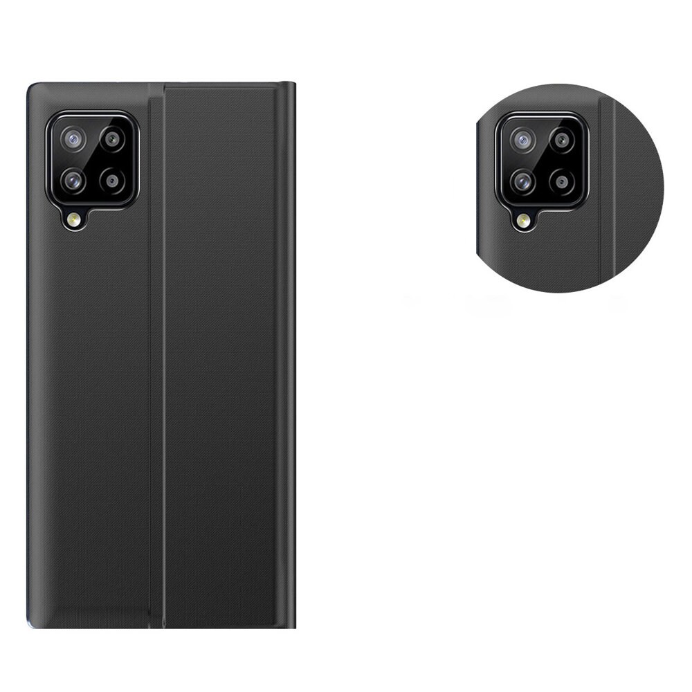 Sleep Case Bookcase Type Case med smart vindue til Samsung Galaxy A22 4G blå