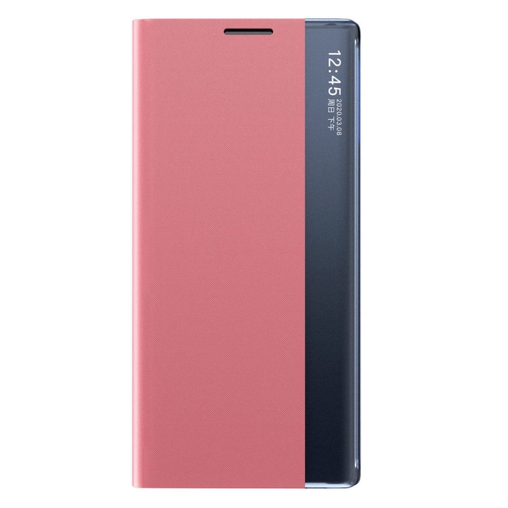 Sleep Case Bookcase Type Case med smart vindue til Samsung Galaxy A22 4G pink