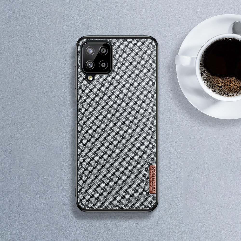 Dux Ducis Fino etui dækket med nylonmateriale til Samsung Galaxy A22 4G sort