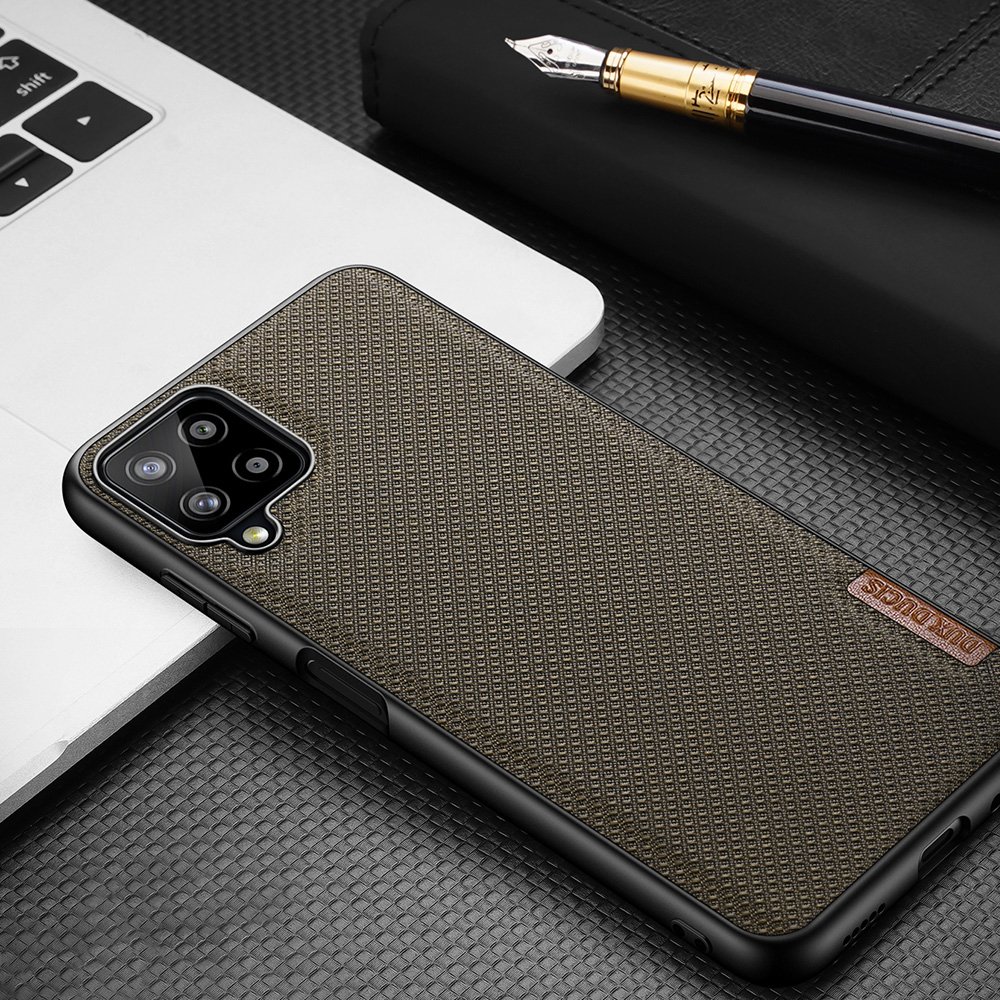 Dux Ducis Fino etui dækket med nylonmateriale til Samsung Galaxy A22 4G sort