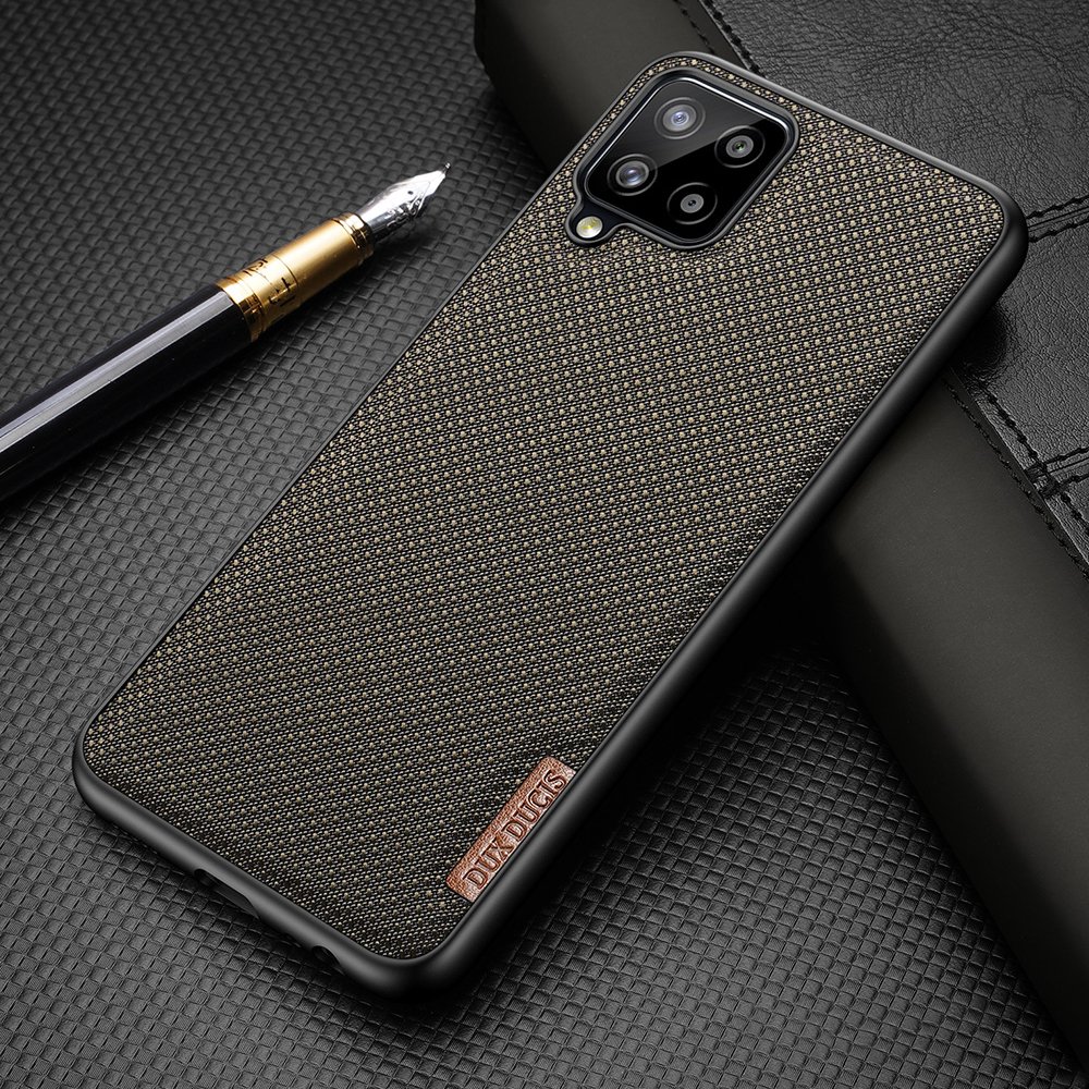 Dux Ducis Fino etui dækket med nylonmateriale til Samsung Galaxy A22 4G sort
