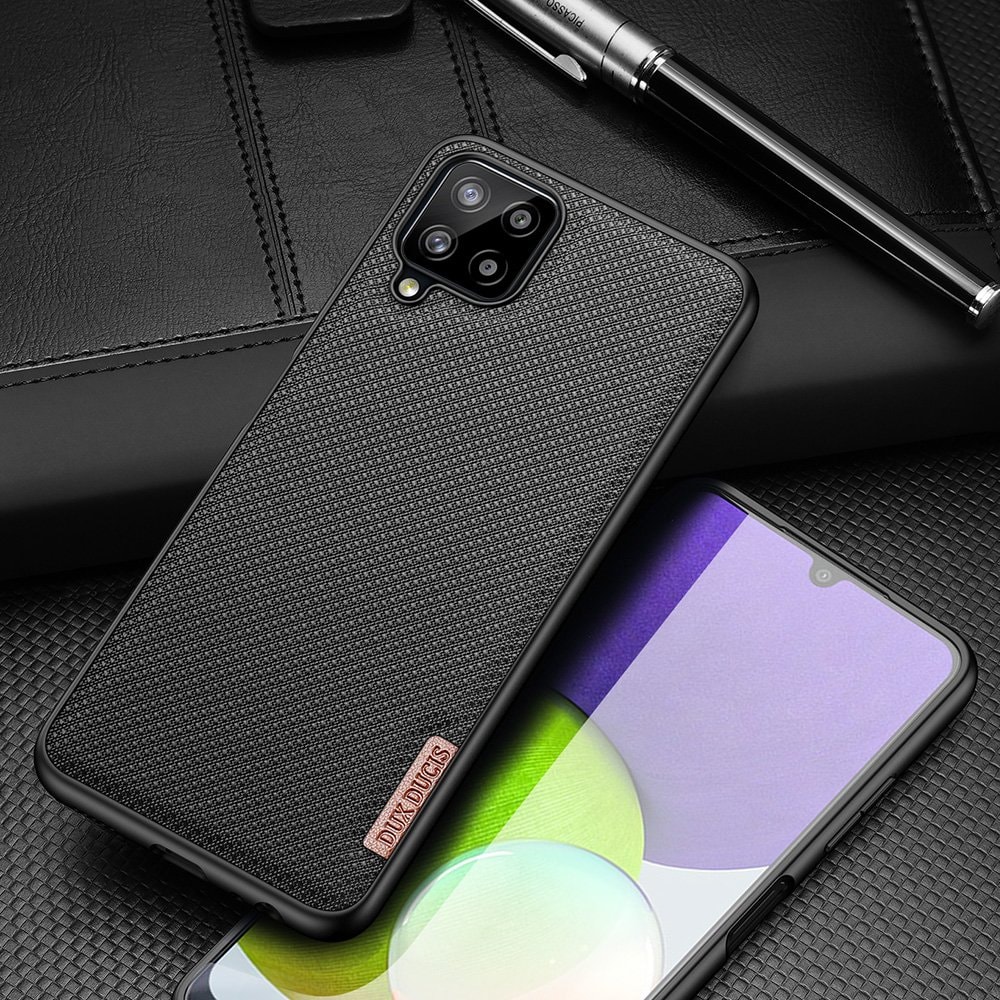 Dux Ducis Fino etui dækket med nylonmateriale til Samsung Galaxy A22 4G grå