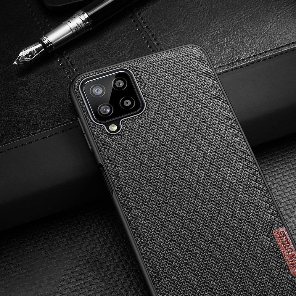 Dux Ducis Fino etui dækket med nylonmateriale til Samsung Galaxy A22 4G grøn