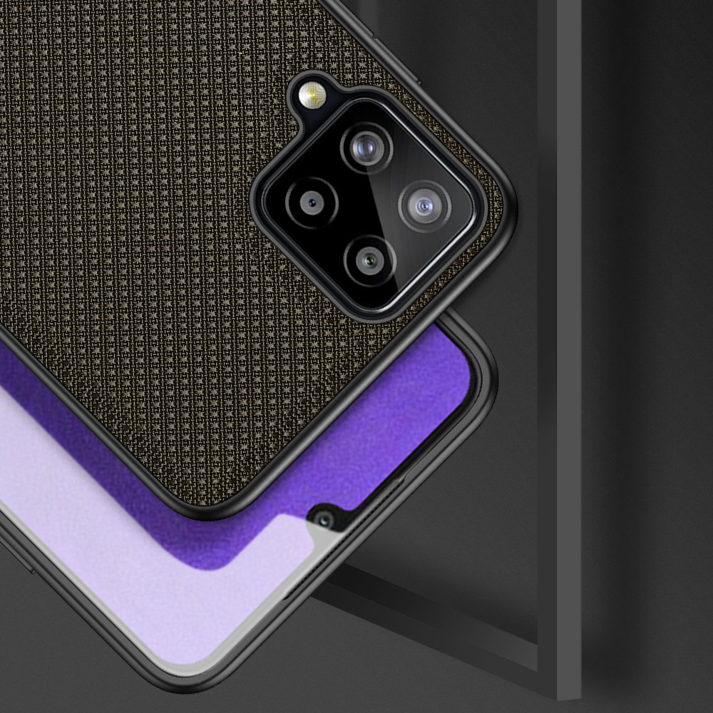 Dux Ducis Fino etui dækket med nylonmateriale til Samsung Galaxy A22 4G grøn