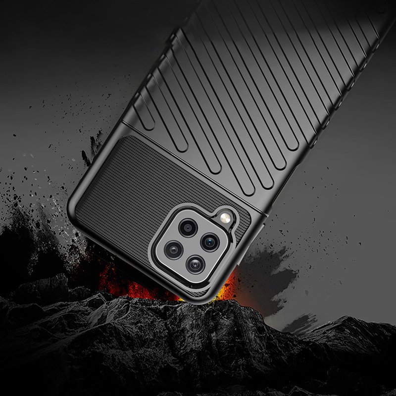 Thunder Case Flexible Tough Rugged Cover TPU Case til Samsung Galaxy A22 4G blå