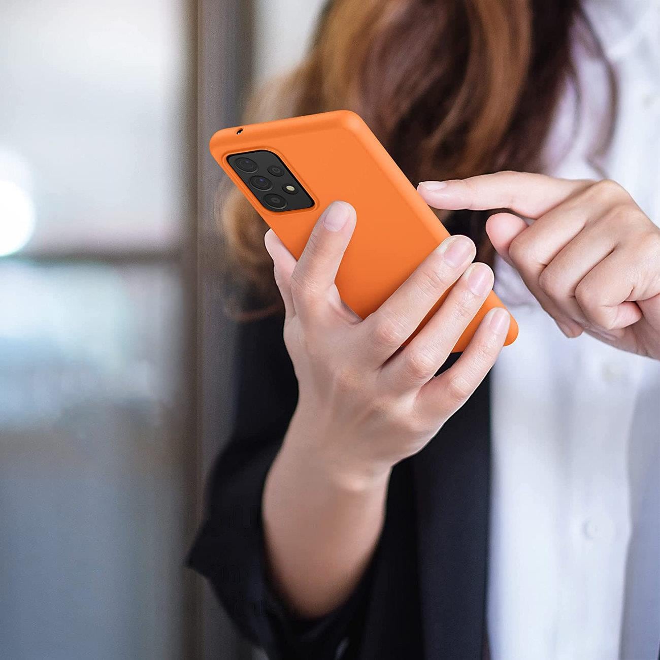 Silikoneetui Blødt, fleksibelt gummicover til Samsung Galaxy A22 4G red