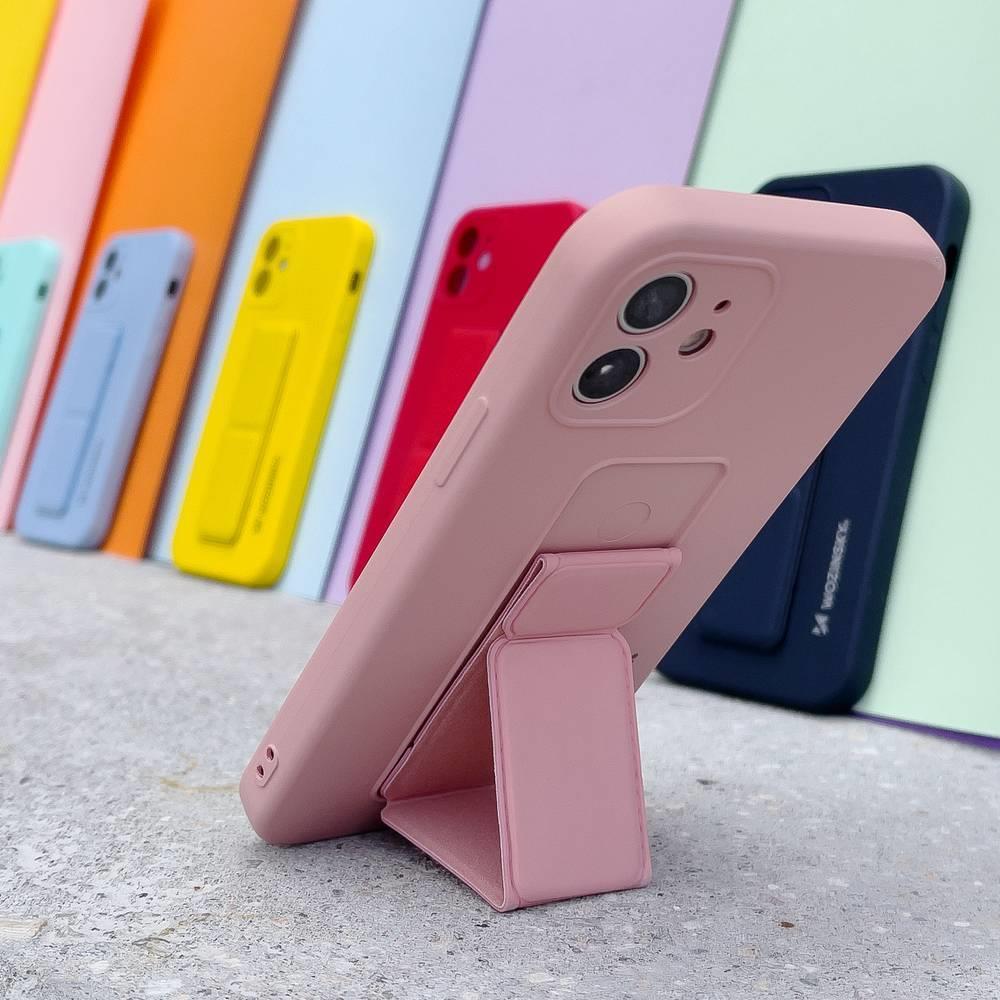 Wozinsky Kickstand-etui Silikone-etui med stander til Samsung Galaxy A32 4G Lyseblå