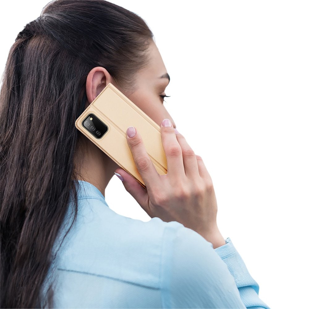 Dux Ducis Skin Pro Bookcase-etui til Samsung Galaxy A03s gylden
