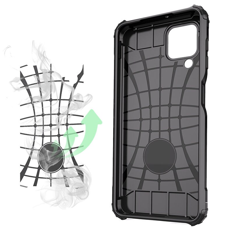 Hybrid Armor Case Tough Rugged Cover til Samsung Galaxy A22 4G golden