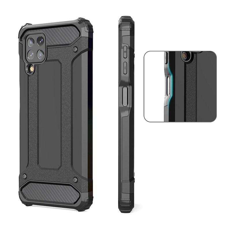 Hybrid Armor Case Tough Rugged Cover til Samsung Galaxy A22 4G golden