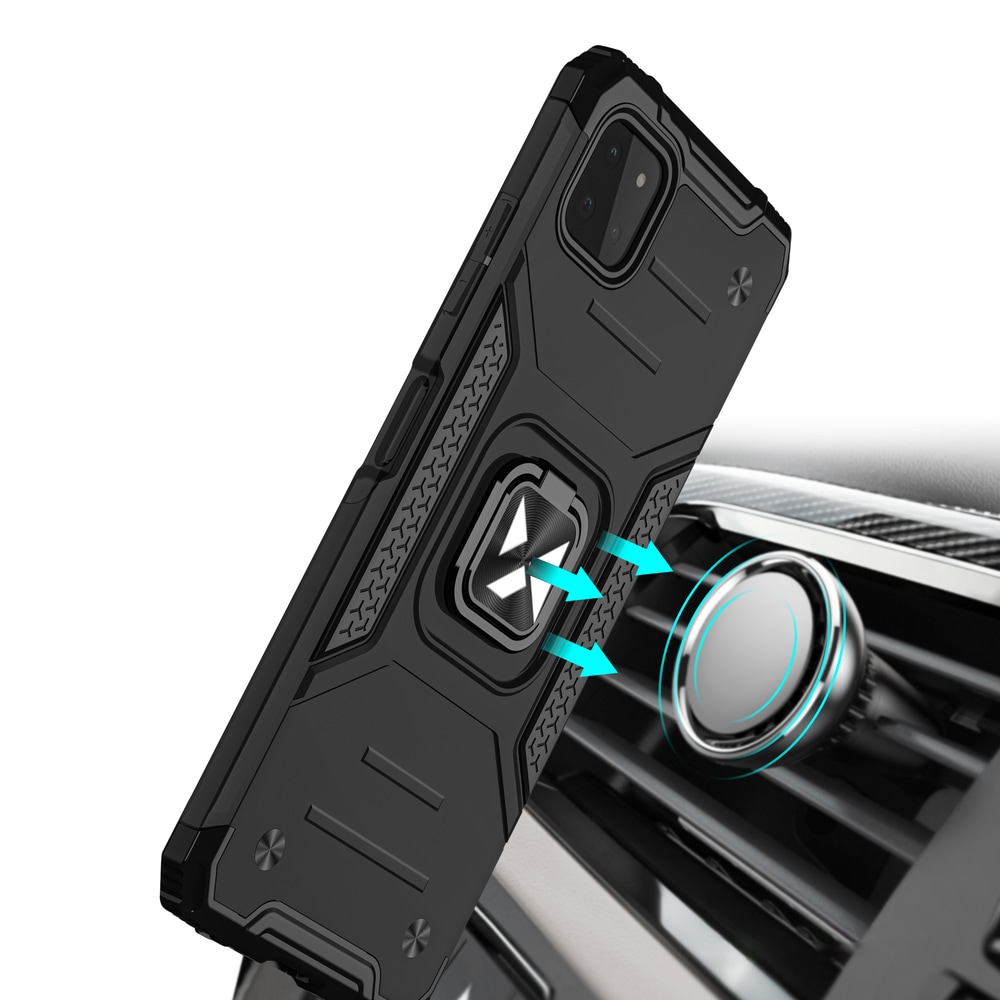 Wozinsky Ring Armor Case Kickstand Tough Rugged Cover til Samsung Galaxy A22 4G red
