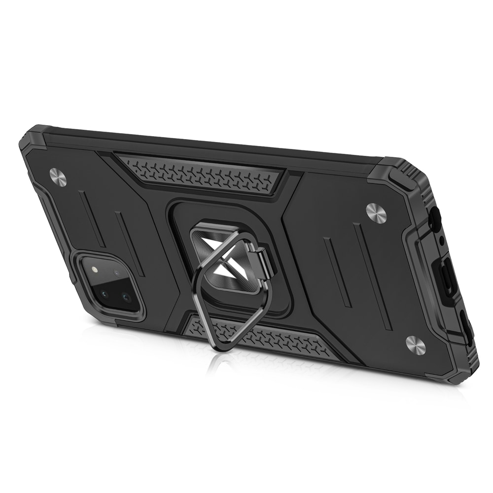 Wozinsky Ring Armor Case Kickstand Tough Rugged Cover til Samsung Galaxy A22 4G sort