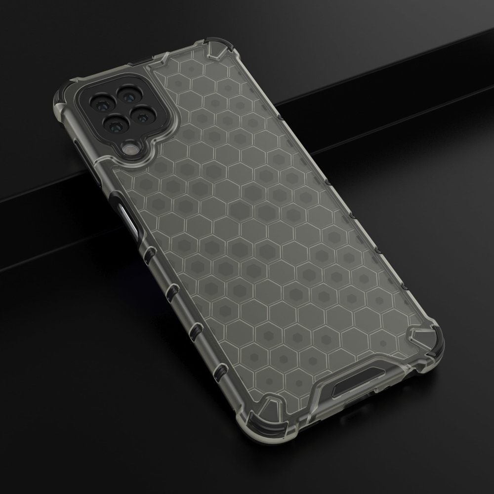 Honeycomb Case panser cover med TPU Bumper til Samsung Galaxy A22 4G sort