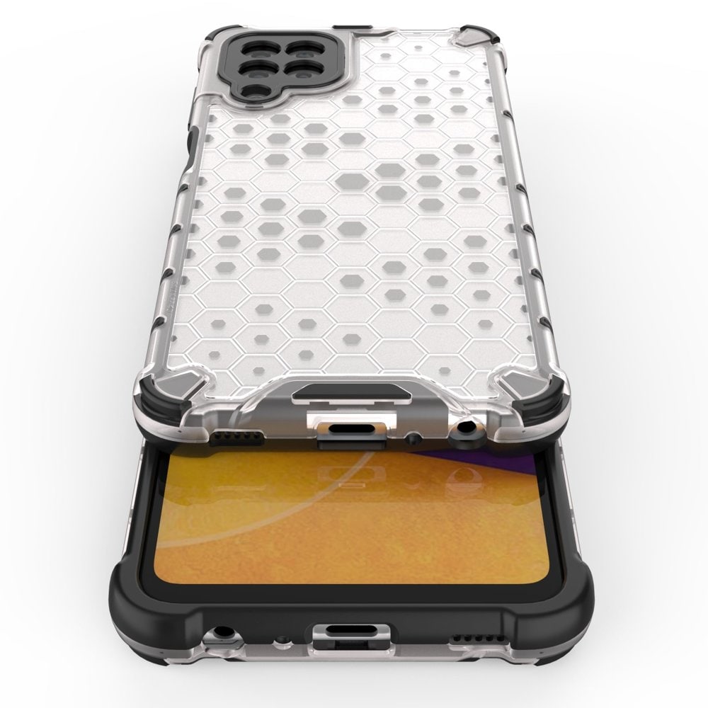 Honeycomb Case panser cover med TPU Bumper til Samsung Galaxy A22 4G sort