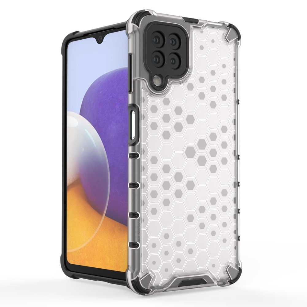 Honeycomb Case panser cover med TPU Bumper til Samsung Galaxy A22 4G blå