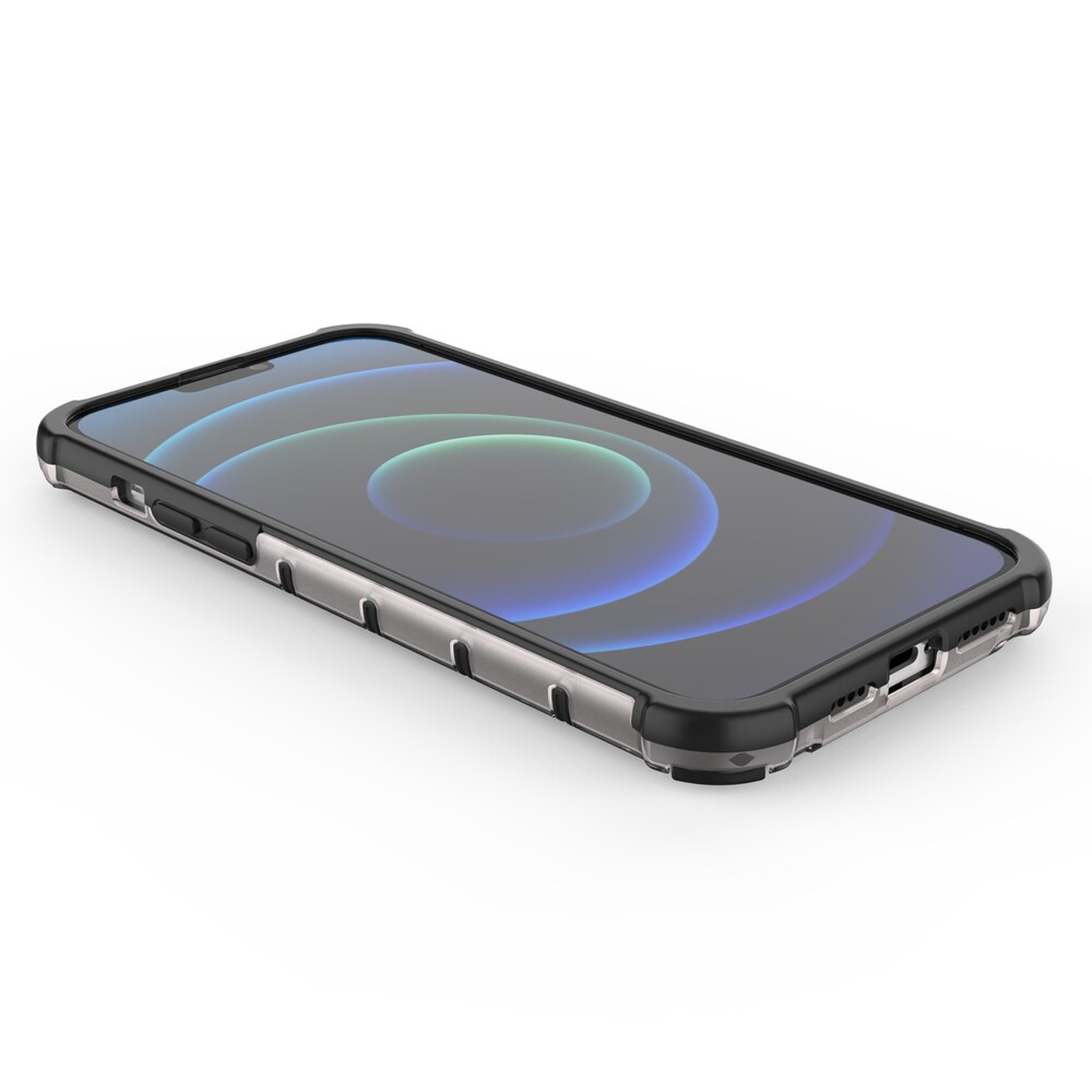 Honeycomb Case panser cover med TPU Bumper til iPhone 13 Pro Max sort