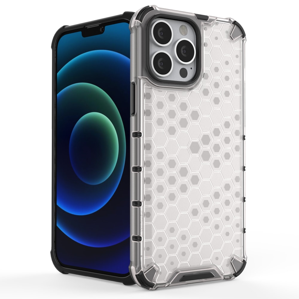 Honeycomb Case panser cover med TPU Bumper til iPhone 13 Pro Max sort