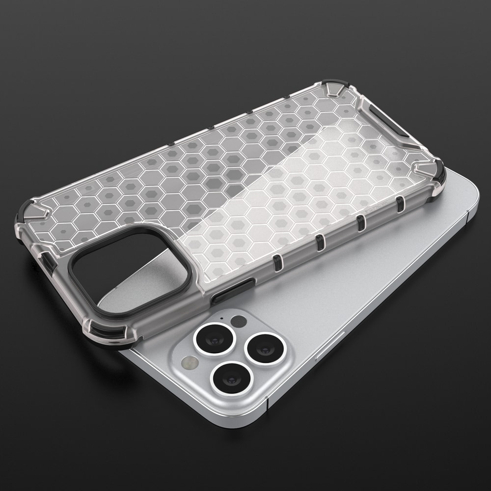 Honeycomb Case panser cover med TPU Bumper til iPhone 13 Pro Max sort