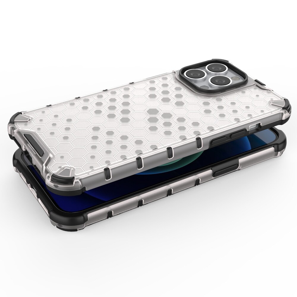 Honeycomb Case panser cover med TPU Bumper til iPhone 13 Pro Max grøn