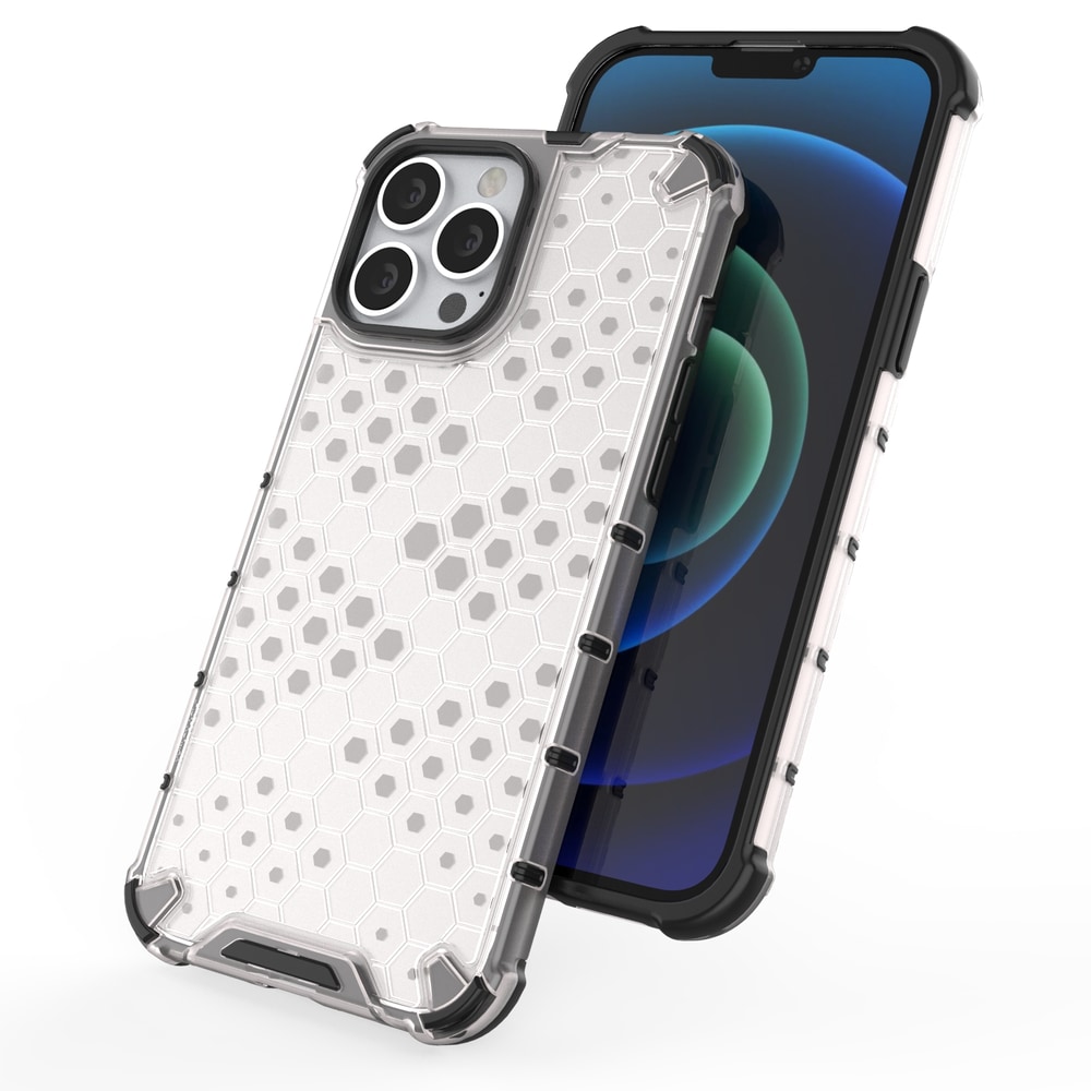 Honeycomb Case panser cover med TPU Bumper til iPhone 13 Pro Max grøn