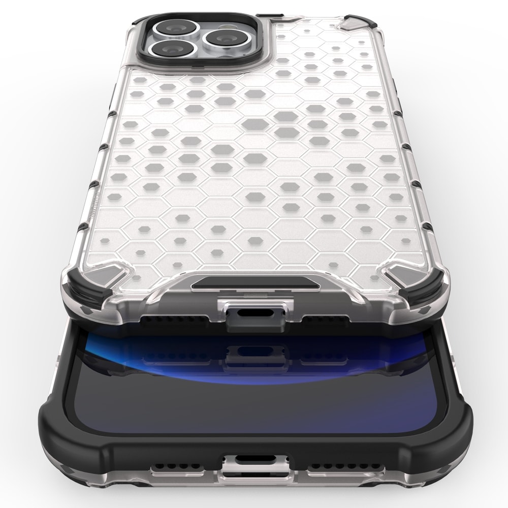 Honeycomb Case panser cover med TPU Bumper til iPhone 13 Pro Max grøn