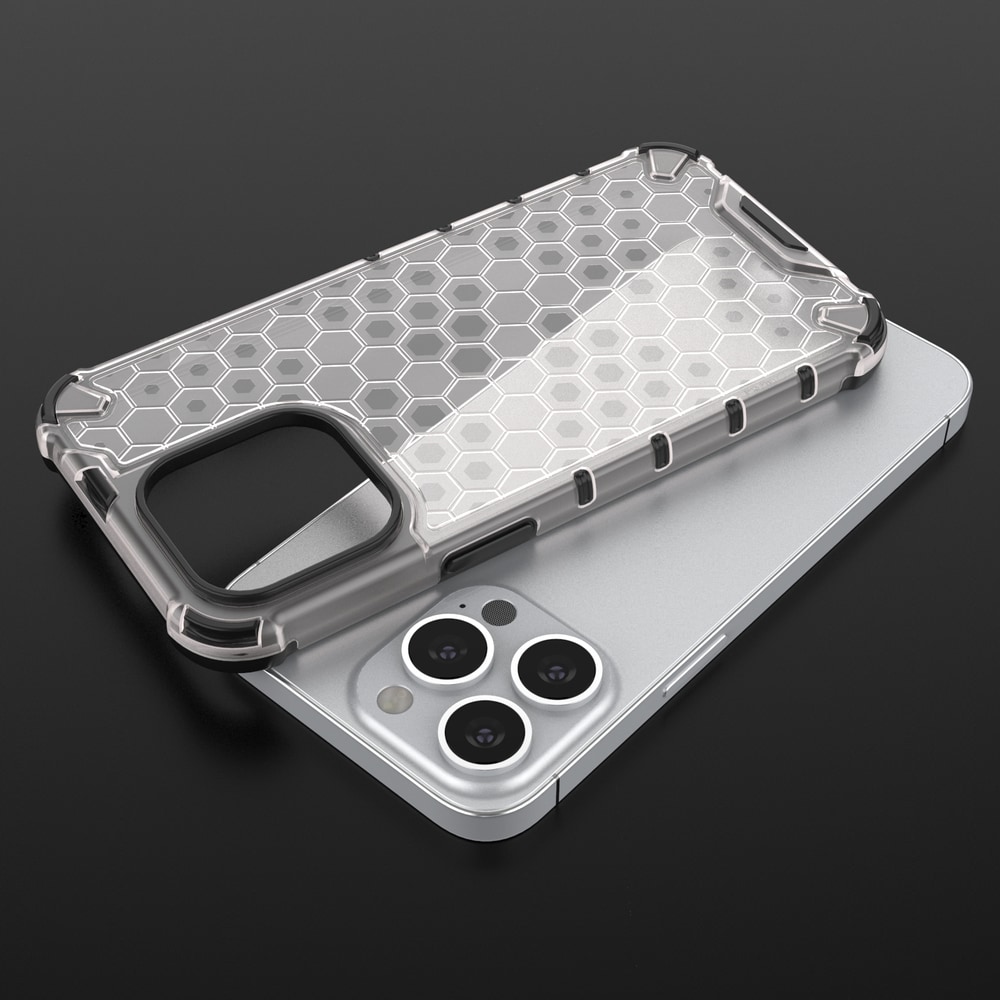 Honeycomb Case panser cover med TPU Bumper til iPhone 13 Pro sort