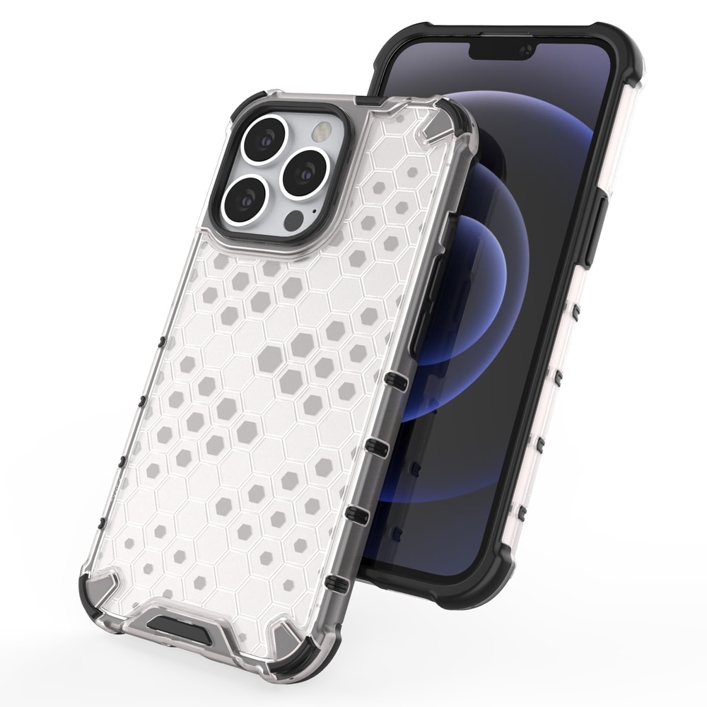 Honeycomb Case panser cover med TPU Bumper til iPhone 13 Pro rød