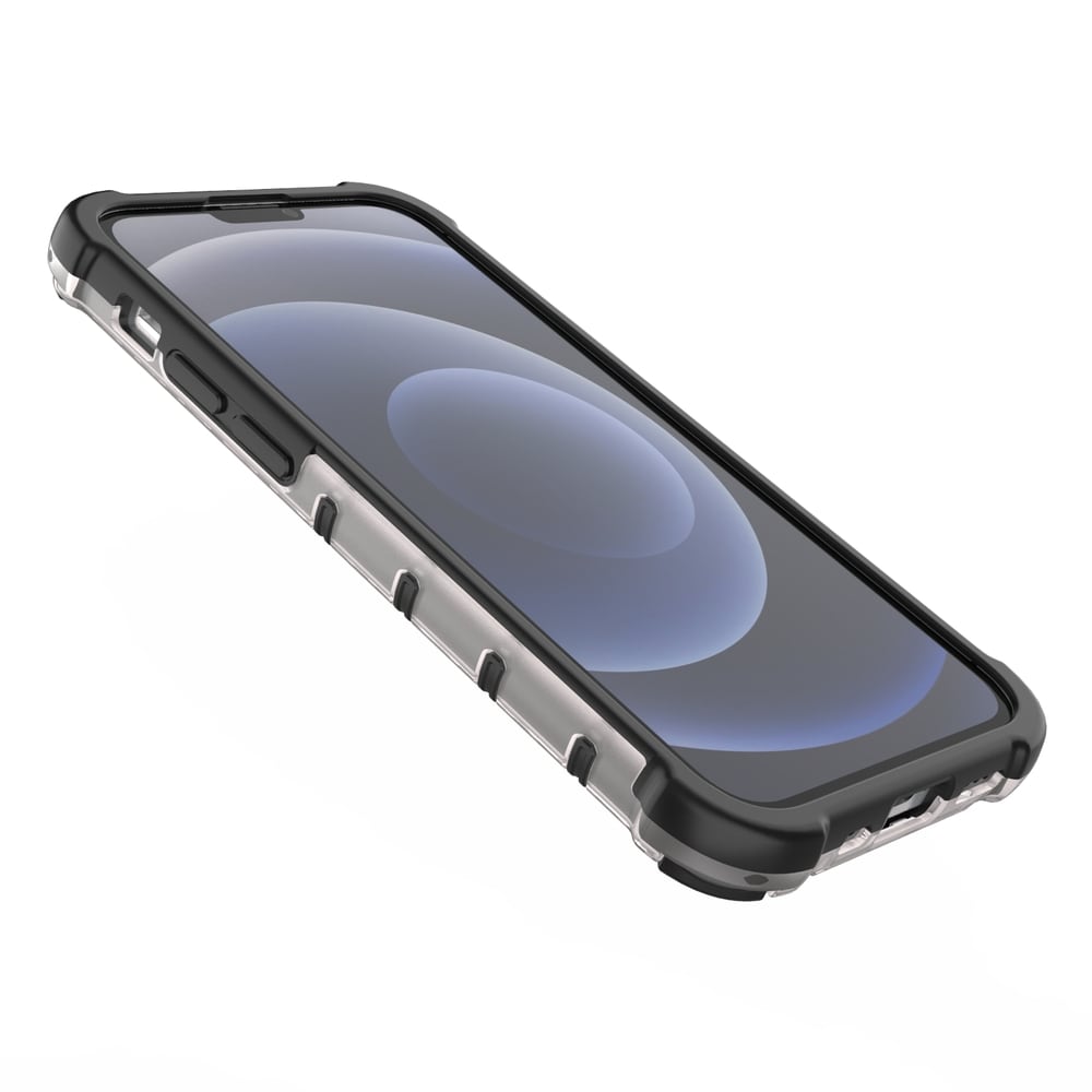 Honeycomb Case panser cover med TPU Bumper til iPhone 13 mini sort