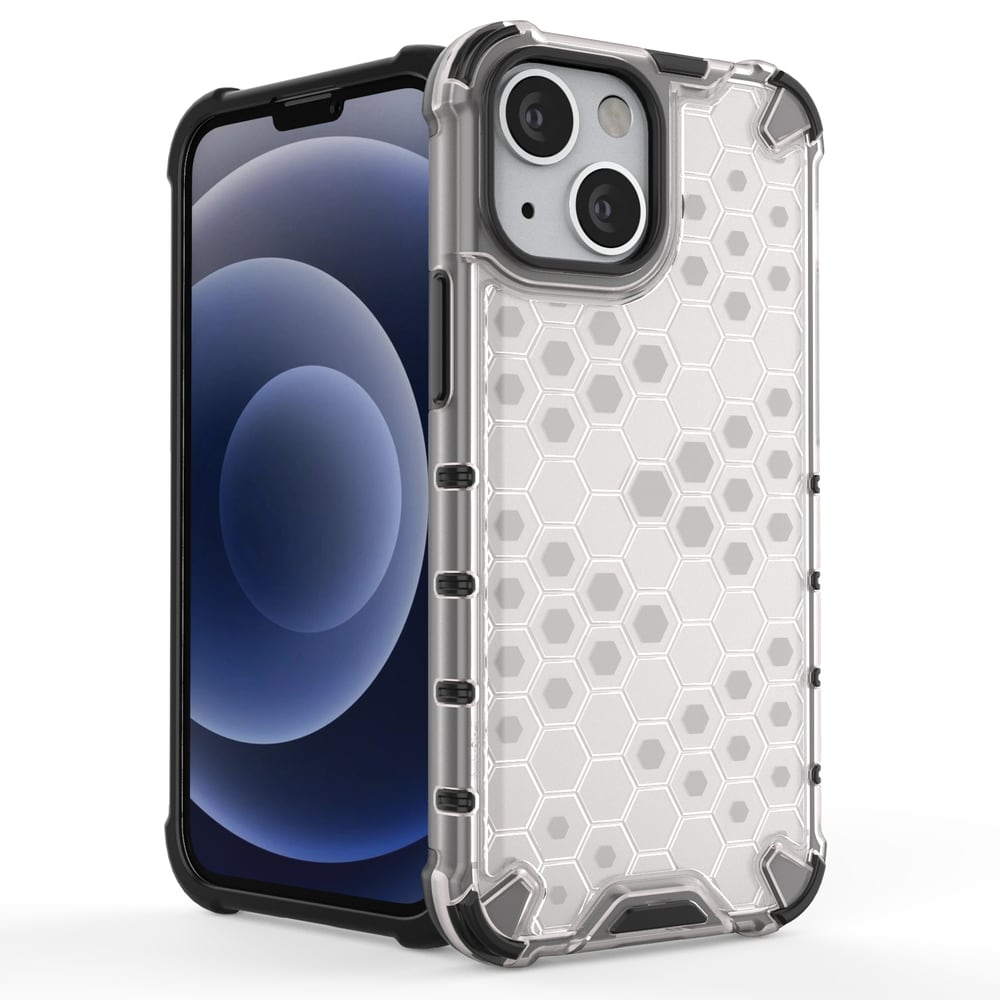 Honeycomb Case panser cover med TPU Bumper til iPhone 13 mini grøn