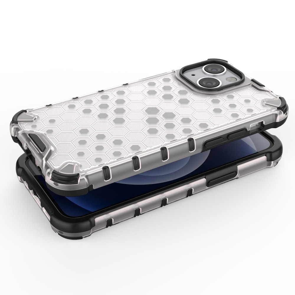 Honeycomb Case panser cover med TPU Bumper til iPhone 13 mini grøn