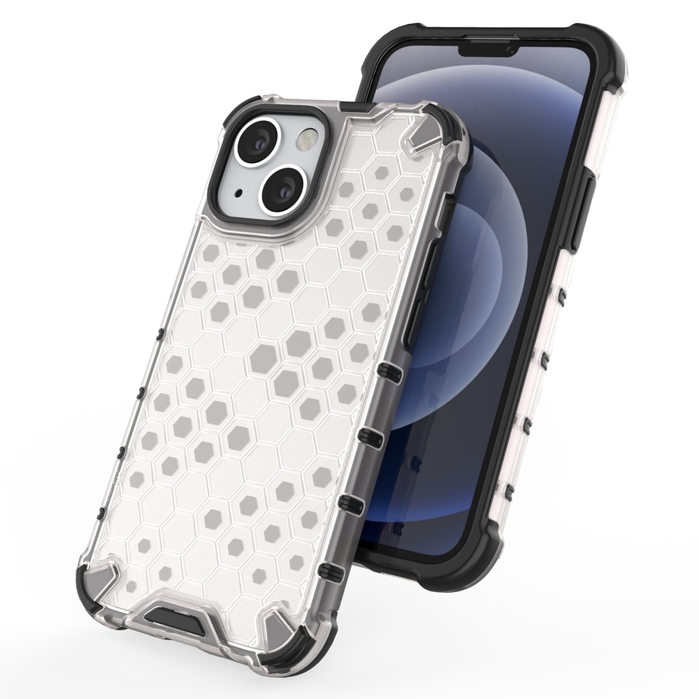 Honeycomb Case panser cover med TPU Bumper til iPhone 13 mini rød