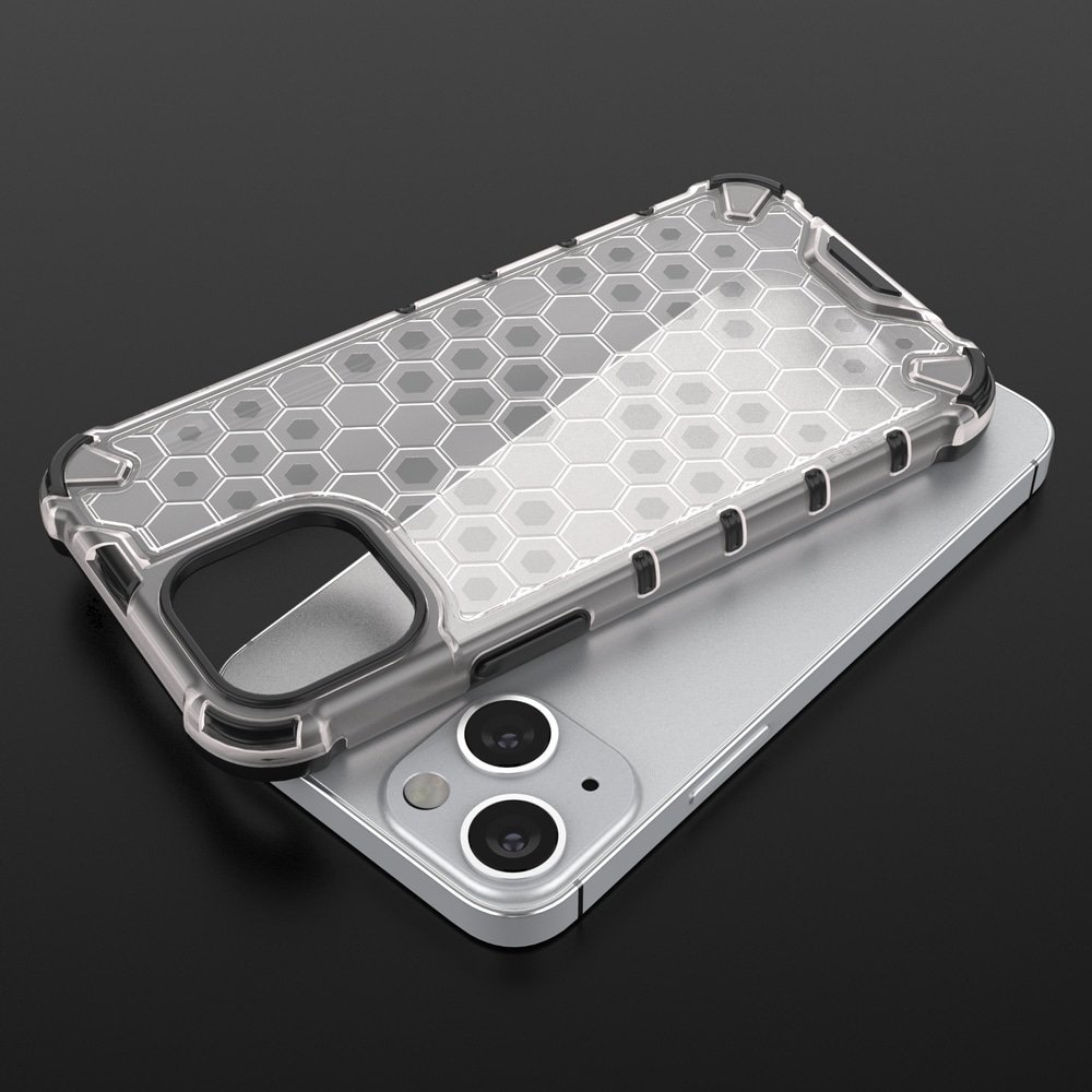 Honeycomb Case panser cover med TPU Bumper til iPhone 13 mini rød