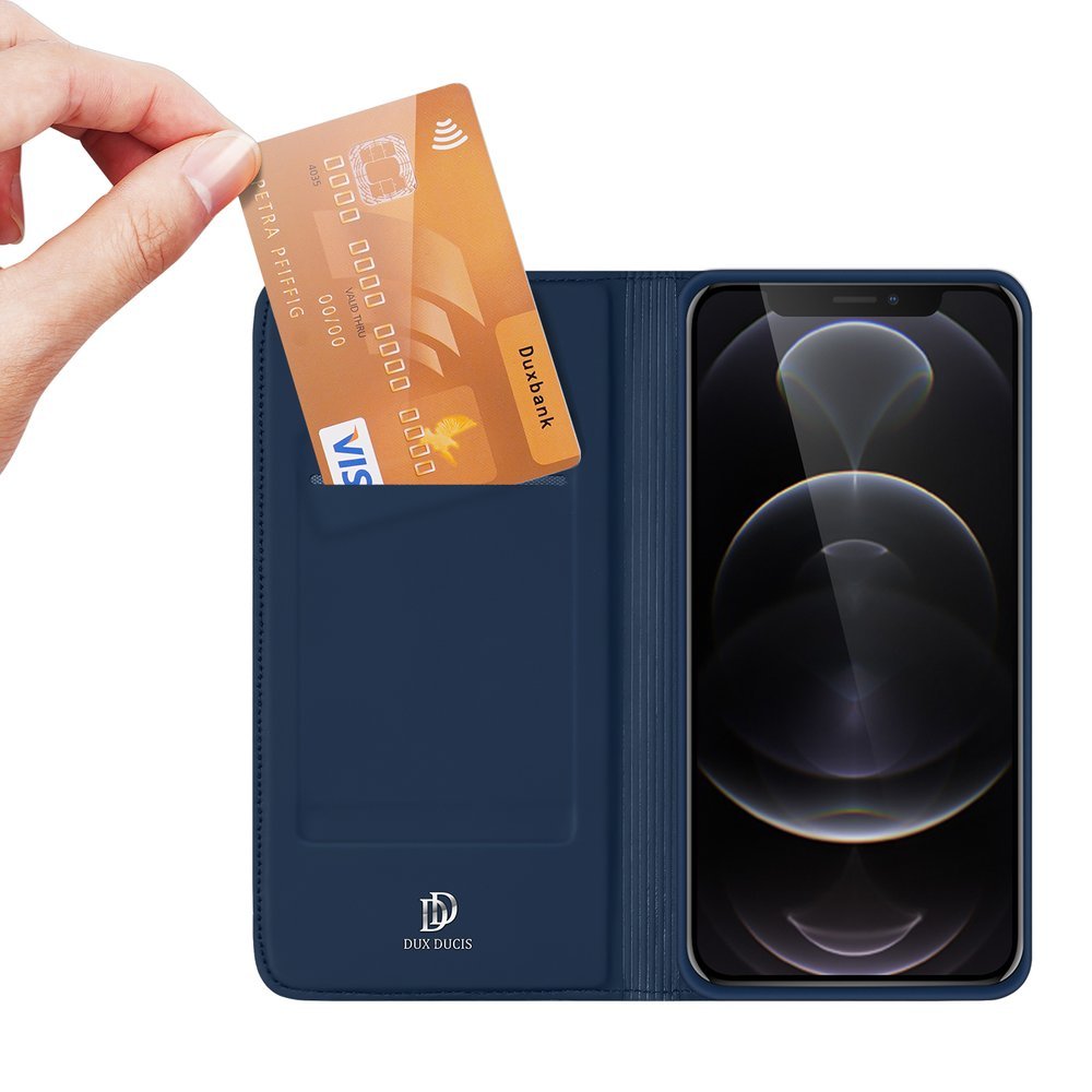 Dux Ducis Skin Pro-etui af bogreoltypen til iPhone 13 Pro blå