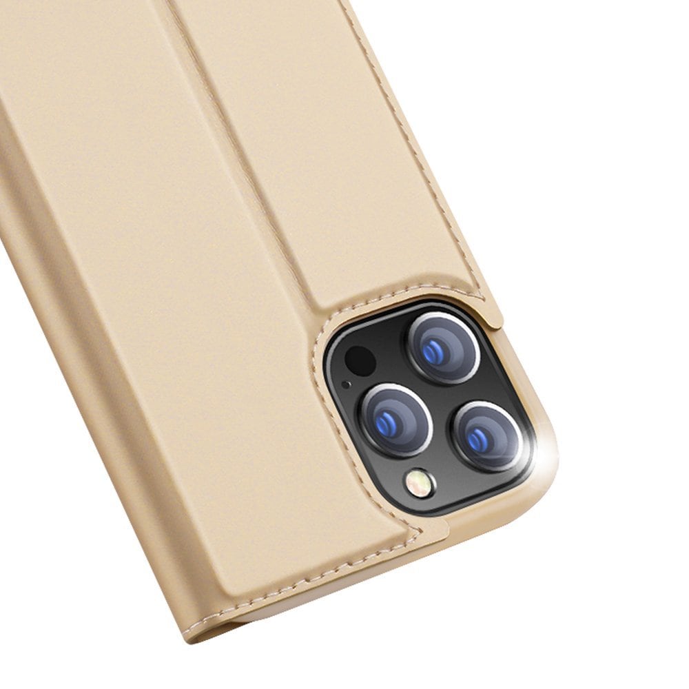 Dux Ducis Skin Pro-etui af bogreoltypen til iPhone 13 Pro Max golden