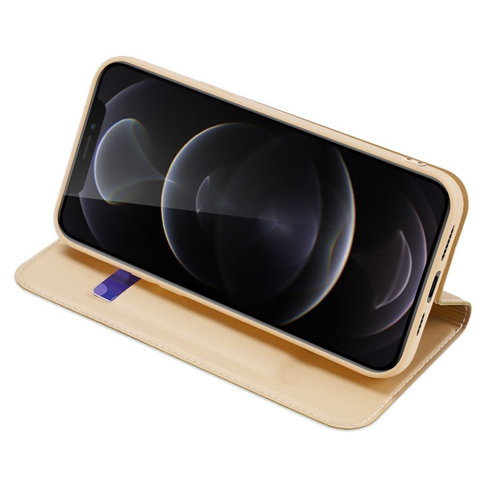 Dux Ducis Skin Pro-etui af bogreoltypen til iPhone 13 Pro Max golden