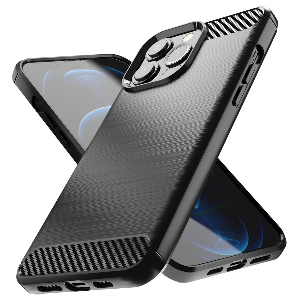 Carbon Case fleksibelt TPU-etui til iPhone 13 Pro Max sort