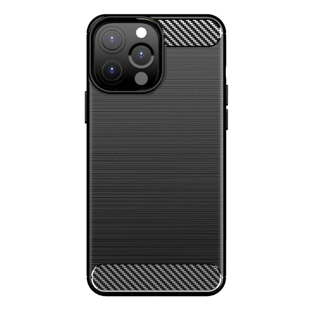 Carbon Case fleksibelt TPU-etui til iPhone 13 Pro Max sort
