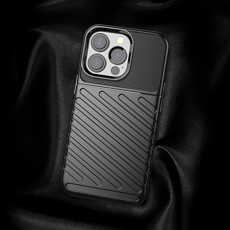 Thunder Case Flexible Tough Rugged Cover TPU-etui til iPhone 13 Pro grøn