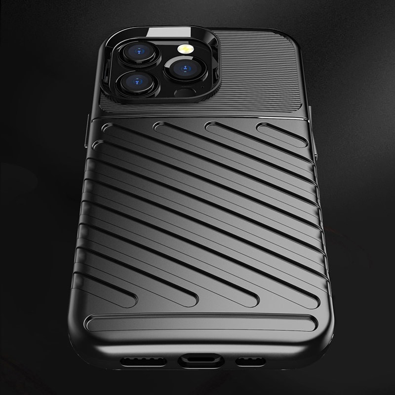 Thunder Case Flexible Tough Rugged Cover TPU-etui til iPhone 13 Pro grøn