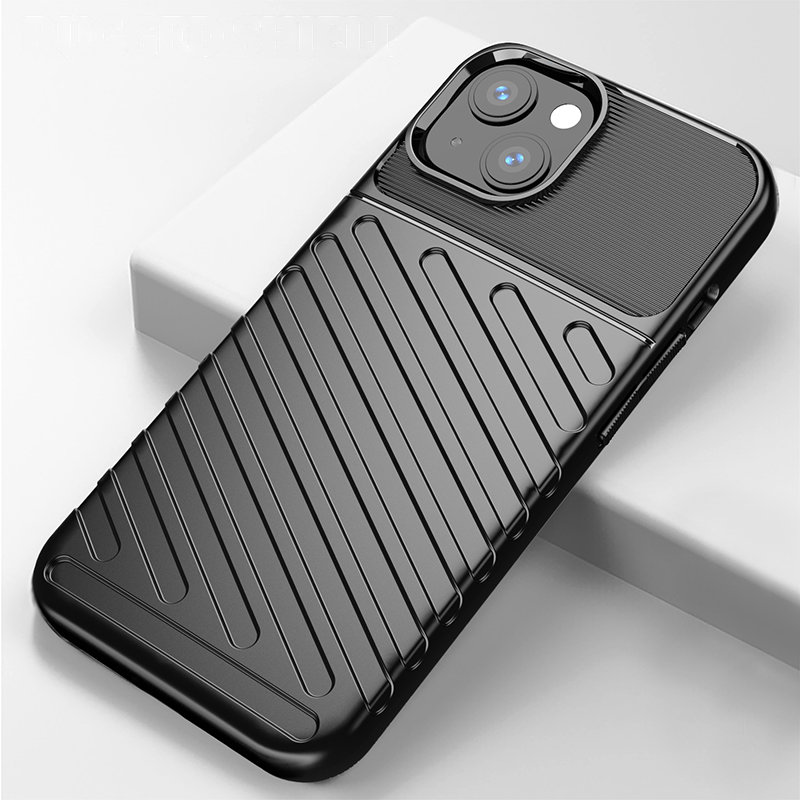 Thunder Case Flexible Tough Rugged Cover TPU Case til iPhone 13 mini grøn