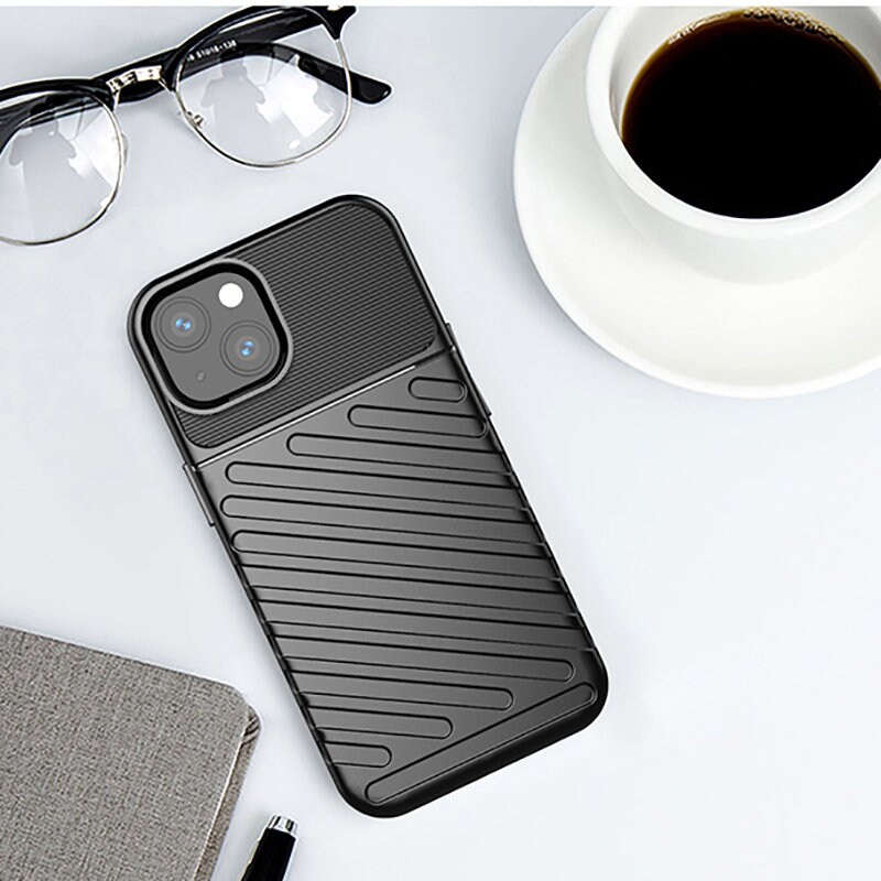 Thunder Case Flexible Tough Rugged Cover TPU Case til iPhone 13 mini blå