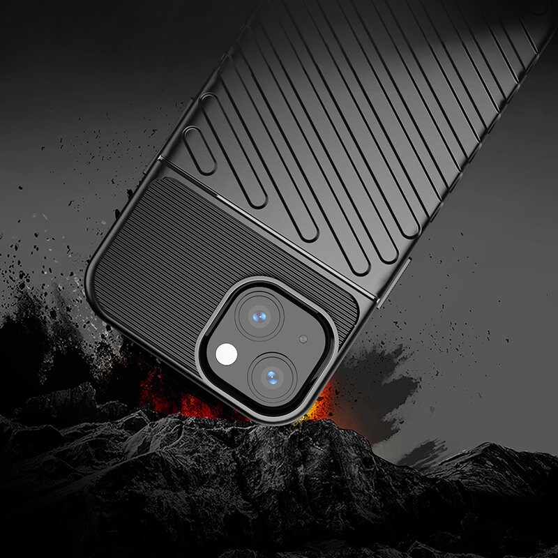 Thunder Case Flexible Tough Rugged Cover TPU Case til iPhone 13 mini blå